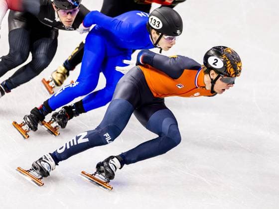 MILAN - Jens van t Wout in action during the qualifying event for the men s 1000 meters at the Milan Ice Skating Area during the Winter Olympics. ROBIN VAN LONKHUIJSEN ANP xVIxANPxSportx xxANPxIVx 550227973 originalFilename: 550227973.jpg