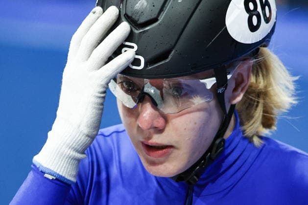 ITALY, MILAN - FEBRUARY 10, 2026: AIN athlet Alyona Krylova from Russia competes in the women s short track Speed skating, Eisschnelllauf 500 metres heat during the 2026 Winter Olympic Games, Olympische Spiele, Olympia, OS at the Milano Ice Skating Arena. Mikhail Tereshchenko TASS  88473947