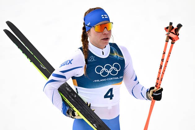 LKS 20260210 Jasmi Joensuu of Finland competes during the women s Sprint Classic Quarter Finals at the Milano Cortina Winter Olympics at the Tesero Cross Country Skiing Stadium on February 10, 2026. - RONI REKOMAA Tesero Italy mjSKwElk3qw  Copyright: xRonixRekomaax mjSKwElk3qw