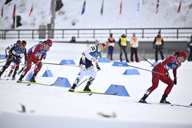 VAL DI FIEMME, ITALY 20260210 Germany s Sofie Krehl, Switzerland s Anja Weber, Sweden s Linn Svahn and Switzerland s Nadine Faehndrich during the women s sprint quarter-final at the Winter Olympics in Val di Fiemme, Italy. *** The image is included in the SPORTS PACKAGE. For others PAYMENT IMAGE *** VAL DI FIEMME ITALY x10430x *** VAL DI FIEMME, ITALY 20260210 Germany s Sofie Krehl, Switzerland s Anja Weber, Sweden s Linn Svahn and Switzerland s Nadine Faehndrich during the women s sprint quarter final at the Winter Olympics in Val di Fiemme, Italy The image is included in the SPORTS PACKAGE For others PAYMENT IMAGE VAL DI FIEMME ITALY x10430x  Copyright: xChristinexOlsson TTx OLYMPICS 2026 SKIING