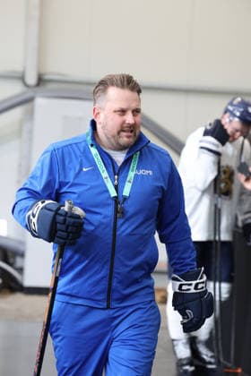 February 10, 2026, Milan, Lombardy, Italy: Coach PENNANEN Antti of Team Finland during menÃ¢â‚¬â ¢s Ice hockey, Eishockey practice during the Milano Cortina 2026 Olympic Winter games, Winterspiele,Spiele, Summer games at Milano Santagiulia Ice Hockey Arena. Olympics 2026: Milano Cortina: Ice Hockey  - ZUMAm117 20260210_oly_m117_021 Copyright: xDavidxMcIntyrex