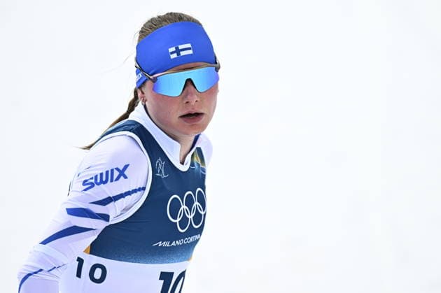 LKS 20260210 Johanna Matintalo of Finland competes during the women s Sprint Classic Quarter Finals at the Milano Cortina Winter Olympics at the Tesero Cross Country Skiing Stadium on February 10, 2026. - RONI REKOMAA Tesero Italy YSArZvbQY3E  Copyright: xRonixRekomaax YSArZvbQY3E