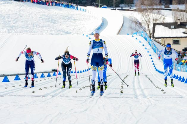 Winter Olympics in Milan Cortina 2026 Val di Fiemme, Italy 20260210. Jessie Diggins from the USA, Katerina Janatova from the Czech Republic, Maja Dahlqvist from Sweden and Jasmin Kähärä from Finland during the cross-country sprint finals at Tesero Stadium during the Winter Olympics in Milan Cortina 2026. Photo: Lise Aaserud NTB Val di Fiemme Italy EDITORIAL USE ONLY. RESTRICTED USE FOR BETTING COMPANIES Ref:_SPOFLQ5OPKKFqI.jpg *** Winter Olympics in Milan Cortina 2026 Val di Fiemme, Italy 20260210 Jessie Diggins from the USA, Katerina Janatova from the Czech Republic, Maja Dahlqvist from Sweden and Jasmin Kähärä from Finland during the cross country sprint finals at Tesero Stadium during the Winter Olympics in Milan Cortina 2026 Photo Lise Aaserud NTB Val di Fiemme Italy EDITORIAL USE ONLY RESTRICTED USE FOR BETTING COMPANIES  Copyright: xLisexAserudx xNTBx