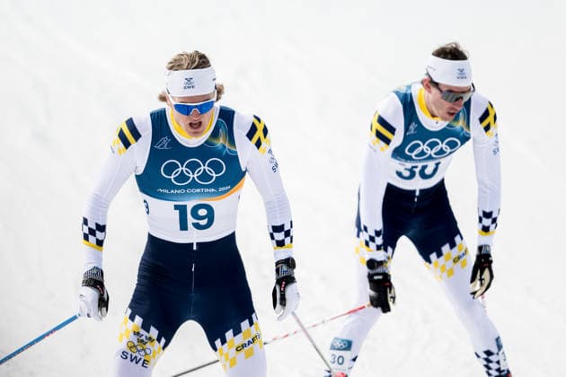 260210 Edvin Anger and Johan Häggström of Sweden look dejected after competing in the men s classic technique cross-country skiing sprint quarter final during day 4 of the 2026 Winter Olympics on February 10, 2026 in Val di Fiemme. Photo: Joel Marklund BILDBYRAN kod JM MT0970 skidor cross-country skiing langrenn Olympic Games, Olympische Spiele, Olympia, OS olympics winter olympics os ol olympiska spel vinter-os olympiske leker milano cortina 2026 milan cortina 2026 milano cortina 2026 olympic games milano cortina 2026 winter olympic games milano cortina-os milano cortina-ol vinter-ol 4 bbeng sprint sverige depp *** 260210 Edvin Anger and Johan Häggström of Sweden look dejected after competing in the men s classic technique cross country skiing sprint quarter final during day 4 of the 2026 Winter Olympics on February 10, 2026 in Val di Fiemme Photo Joel Marklund BILDBYRAN kod JM MT0970 skidor cross country skiing langrenn olympic games olympics winter olympics os ol olympiska spel vinter os olympiske leker milano cortina 2026 milan cortina 2026 milano cortina 2026 olympic games milano cortina 2026 winter olympic games milano cortina os milano cortina ol vinter ol 4 bbeng sprint sverige depp  Copyright: JOELxMARKLUND BB260210JM055