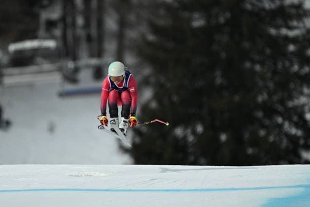 February 10, 2026, Cortina, Veneto, Italy: Ariane Raedler Katharina Huber from Austria during the Winter Olympic Games, Olympische Spiele, Olympia, OS Milano Cortina 2026, in Tofane Alpine Skiing Centre , on February 10 2026, in Cortina, Italy Cortina Italy - ZUMAm345 20260210_oly_m345_003 Copyright: xFedericoxManonix