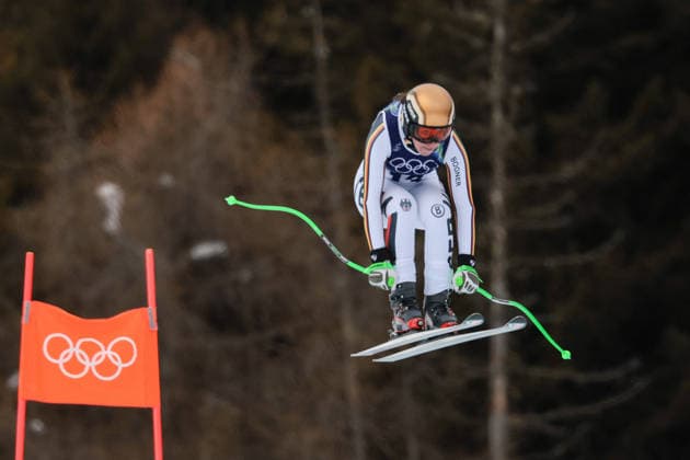 GIOCHI OLIMPICI - Olimpiadi Invernali Milano-Cortina 2026 - Alpine Skiing Women s Team Combined, Downhill Milano Cortina 2026 - XXV Olympic Winter games, Winterspiele,Spiele, Summer games Cortina D Ampezzo - Italy 10 February,2026 Alpine skiing - Women s Team combined WEIDLE-WINKELMANN Kira (GER) Cortina D Ampezzo Italy  Copyright: xIPAxSport ABACAx