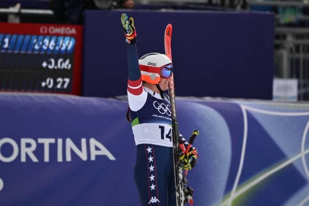 February 10, 2026, Cortina, Veneto, Italy: Breezy Johnson Mikaela Shiffrin from Stati Uniti dÃ¢â‚¬â ¢America during the Winter Olympic Games, Olympische Spiele, Olympia, OS Milano Cortina 2026, in Tofane Alpine Skiing Centre , on February 10 2026, in Cortina, Italy Cortina Italy - ZUMAm345 20260210_oly_m345_024 Copyright: xFedericoxManonix