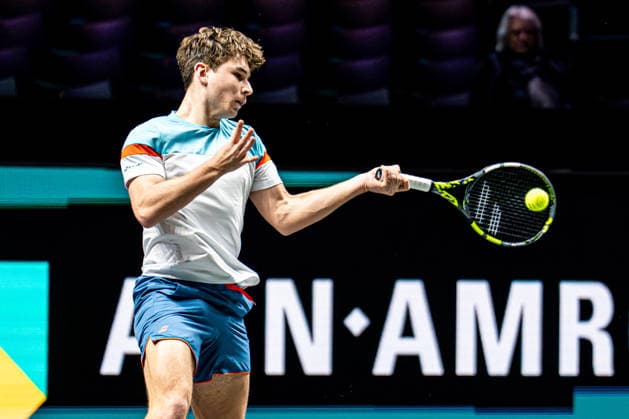 2026-02-10 ABN AMRO Open - Day Two ROTTERDAM, NETHERLANDS - FEBRUARY 10: Mees Rottgering competing during Day Two of the ABN AMRO Open at Rotterdam Ahoy on February 10, 2026 in Rotterdam, Netherlands. (Photo by Gabriel Calvino Alonso BSR Agency) Rotterdam Netherlands Content not available for redistribution in The Netherlands directly or indirectly through any third parties. Copyright: xBSRxAgencyx