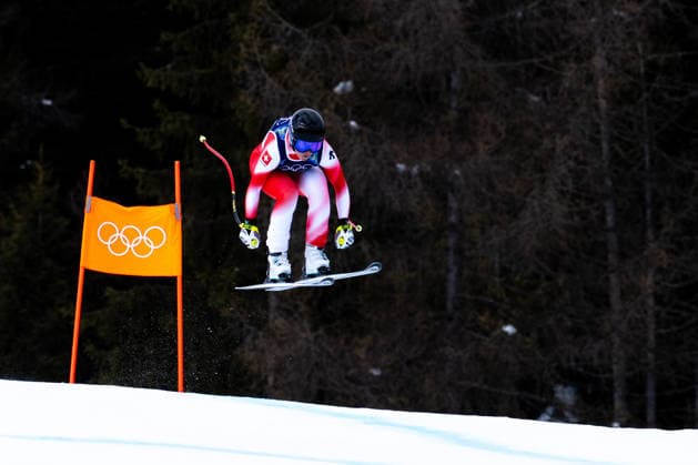 SUTER Corinne (Schweiz - Team 1), ITA, Olympische Spiele Milano Cortina 2026, Olympia, Ski Alpin, Alpine Team Kombination, Abfahrt Damen, 10.02.2026 ITA, Olympische Spiele Milano Cortina 2026, Olympia, Ski Alpin, Alpine Team Kombination, Abfahrt Damen, 10.02.2026 Cortina d Ampezzo *** SUTER Corinne Switzerland Team 1 , ITA, Olympic Games Milano Cortina 2026, Olympia, Alpine Skiing, Alpine Team Combined, Downhill Women, 10 02 2026 ITA, Olympic Games Milano Cortina 2026, Olympia, Alpine Skiing, Alpine Team Combined, Downhill Women, 10 02 2026 Cortina d Ampezzo Copyright: xEibner-Pressefoto Memmlerx EP_MMR