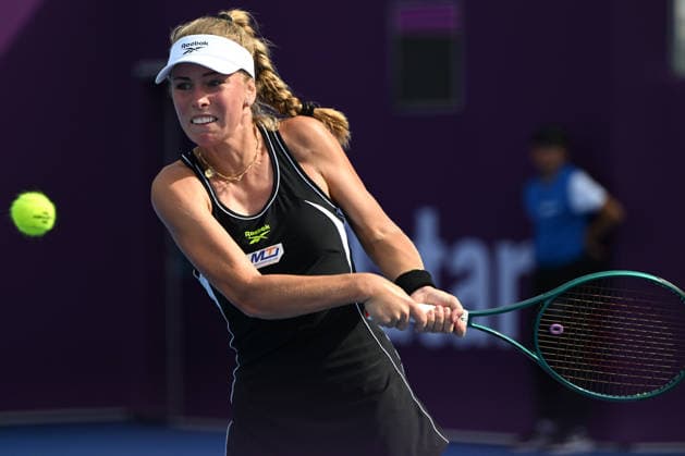 Qatar TotalEnergies Open 2026 - Day Three DOHA, QATAR FEBRUARY 10: Magdalena Frech of Poland in action against Ann Li of the United States in the second round on Day Three of the Qatar TotalEnergies Open, part of the Hologic WTA, Tennis Damen Tour, at the Khalifa International Tennis and Squash Complex on February 10, 2026 in Doha, Qatar. Doha Qatar  Copyright: xArturxWidakx originalFilename:widak-qatartot260210_npuo7.jpg