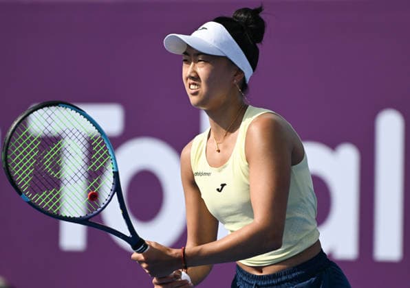 Qatar TotalEnergies Open 2026 - Day Three DOHA, QATAR FEBRUARY 10: Ann Li of the United States in action against Magdalena Frech of Poland in the second round on Day Three of the Qatar TotalEnergies Open, part of the Hologic WTA, Tennis Damen Tour, at the Khalifa International Tennis and Squash Complex on February 10, 2026 in Doha, Qatar. Doha Qatar  Copyright: xArturxWidakx originalFilename:widak-qatartot260210_npSdu.jpg