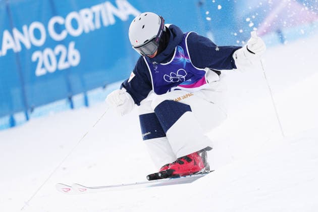 Taketo Nishizawa (JPN), FEBRUARY 10, 2026 - Freestyle Skiing : Men s Mogle Qualification during the Milano Cortina 2026 Olympic Winter games, Winterspiele,Spiele, Summer games at Livigno Aerials and Moguls Park in Livigno, Italy.  aflo_319200923
