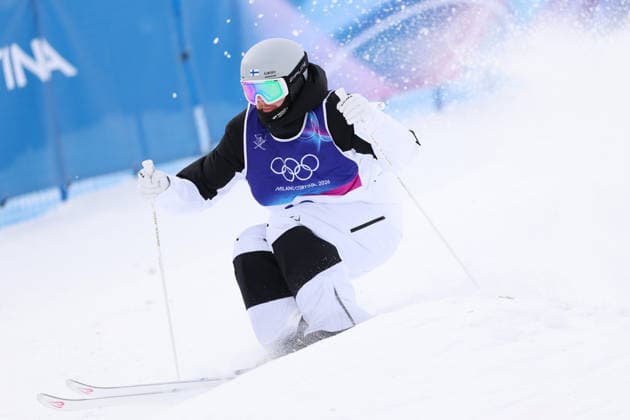 VIERELA Severi (FIN), FEBRUARY 10, 2026 - Freestyle Skiing : Men s Mogle Qualification during the Milano Cortina 2026 Olympic Winter games, Winterspiele,Spiele, Summer games at Livigno Aerials and Moguls Park in Livigno, Italy.  aflo_319200933