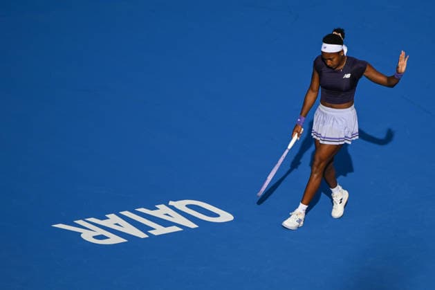Qatar TotalEnergies Open 2026 - Day Three DOHA, QATAR FEBRUARY 10: Coco Gauff of the United States in action against Elisabetta Cocciaretto of Italy in the second round on Day Three of the Qatar TotalEnergies Open, part of the Hologic WTA, Tennis Damen Tour, at the Khalifa International Tennis and Squash Complex on February 10, 2026 in Doha, Qatar. Doha Qatar  Copyright: xArturxWidakx originalFilename:widak-qatartot260210_npdfi.jpg