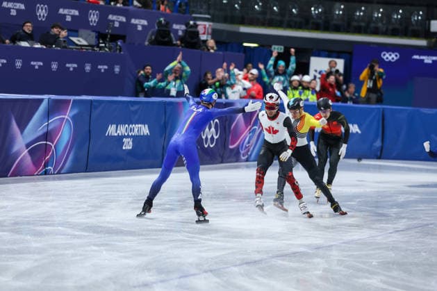 Team Italia during the Olympic Winter Milano-Cortina 2026 Shirt Track Speed skating, Eisschnelllauf Team Relay on February 10, 2026 at Milano Ice Skating Arena in Milan, Italy  Copyright: xFabrizioxCarabelli IPAxSportx xipa-agency.netx xx IPA_71220013 IPA_Agency_IPA71220013