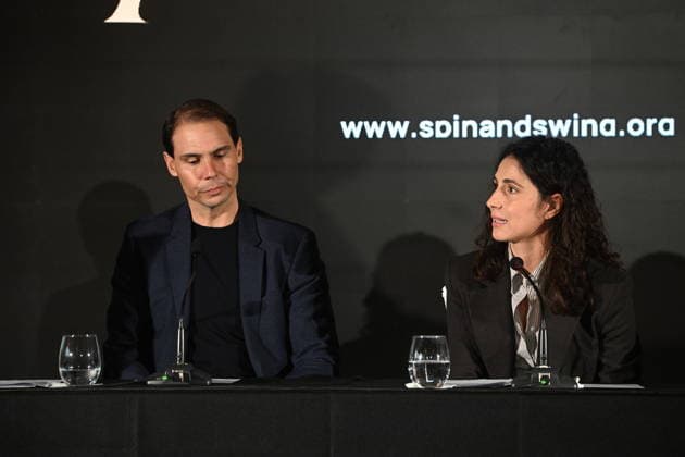 Rafa Nadal y Cantabria Labs presentan Spin&Swing Rafa Nadal y Xisca Perelló durante la presentación de Spin&Swing en el Real Club de Campo Villa de Madrid, a 10 de febrero de 2026, en Madrid (Espana). Se trata de la nueva iniciativa deportiva solidaria impulsada por Rafa Nadal y Cantabria Labs, destinada a apoyar los proyectos sociales de la Fundación Rafa Nadal. FAMOSOS;NADAL;ASOCIACIÓN José Madrid Madrid Espana  Copyright: xJosÃ xOlivax 7279120