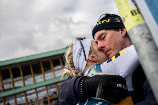 260210 Jonna Sundling of Sweden and Johan Häggström of Sweden after the women s classic technique cross-country skiing sprint final during day 4 of the 2026 Winter Olympics on February 10, 2026 in Val di Fiemme. Photo: Maxim Thore BILDBYRAN kod MT MT0969 skidor cross-country skiing langrenn Olympic Games, Olympische Spiele, Olympia, OS olympics winter olympics os ol olympiska spel vinter-os olympiske leker milano cortina 2026 milan cortina 2026 milano cortina 2026 olympic games milano cortina 2026 winter olympic games milano cortina-os milano cortina-ol vinter-ol 4 bbeng sprint jubel sverige *** 260210 Jonna Sundling of Sweden and Johan Häggström of Sweden after the women s classic technique cross country skiing sprint final during day 4 of the 2026 Winter Olympics on February 10, 2026 in Val di Fiemme Photo Maxim Thore BILDBYRAN kod MT MT0969 skidor cross country skiing langrenn olympic games olympics winter olympics os ol olympiska spel vinter os olympiske leker milano cortina 2026 milan cortina 2026 milano cortina 2026 olympic games milano cortina 2026 winter olympic games milano cortina os milano cortina ol vinter ol 4 bbeng sprint jubel sverige  Copyright: MAXIMxTHORE BB260210MT151