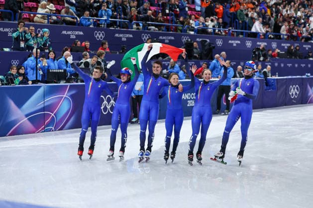 Milano Cortina 2026, short track, mixed team, relay, Olympic champion Italy