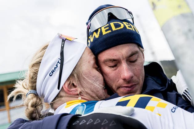 260210 Linn Svahn of Sweden and Johan Häggström of Sweden celebrate after the women s classic technique cross-country skiing sprint final during day 4 of the 2026 Winter Olympics on February 10, 2026 in Val di Fiemme. Photo: Maxim Thore BILDBYRAN kod MT MT0969 skidor cross-country skiing langrenn Olympic Games, Olympische Spiele, Olympia, OS olympics winter olympics os ol olympiska spel vinter-os olympiske leker milano cortina 2026 milan cortina 2026 milano cortina 2026 olympic games milano cortina 2026 winter olympic games milano cortina-os milano cortina-ol vinter-ol 4 bbeng sprint jubel sverige *** 260210 Linn Svahn of Sweden and Johan Häggström of Sweden celebrate after the women s classic technique cross country skiing sprint final during day 4 of the 2026 Winter Olympics on February 10, 2026 in Val di Fiemme Photo Maxim Thore BILDBYRAN kod MT MT0969 skidor cross country skiing langrenn olympic games olympics winter olympics os ol olympiska spel vinter os olympiske leker milano cortina 2026 milan cortina 2026 milano cortina 2026 olympic games milano cortina 2026 winter olympic games milano cortina os milano cortina ol vinter ol 4 bbeng sprint jubel sverige  Copyright: MAXIMxTHORE BB260210MT164