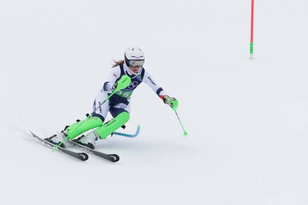 Alena Labastova (CZE) during the Olympic Winter games, Winterspiele,Spiele, Summer games Milano-Cortina 2026, Alpine Skiing Women s Team Combined Slalom on February 10, 2026 at Tofane Alpine Skiing Centre in Cortina D Ampezzo, Italy  Copyright: xLucianoxMariaxBisi IPAxSportx xipa-agency.netx xx IPA_71221755 IPA_Agency_IPA71221755
