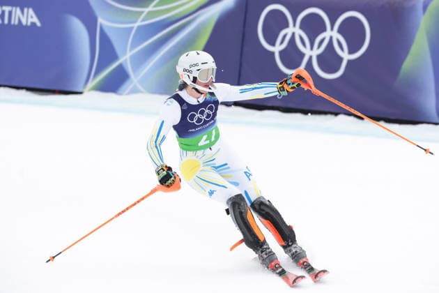 Francesca Baruzzi Farriol (ARG) during the Olympic Winter games, Winterspiele,Spiele, Summer games Milano-Cortina 2026, Alpine Skiing Women s Team Combined Slalom on February 10, 2026 at Tofane Alpine Skiing Centre in Cortina D Ampezzo, Italy  Copyright: xLucianoxMariaxBisi IPAxSportx xipa-agency.netx xx IPA_71221760 IPA_Agency_IPA71221760