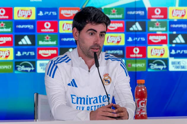 February 10, 2026, Madrid, Madrid, Spain: PAU MARC QUESADA heach coach of Real Madrid Femenino CF speaks to the media during the UEFA Women s Nations League 2025 26 press conference, PK, Pressekonferenz held at the Valdebebas training ground on February 10, 2026, in Madrid, Spain. Madrid Spain - ZUMAc312 20260210_zsp_c312_002 Copyright: xOscarxManuelxSanchezx