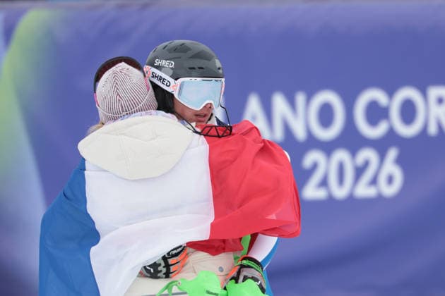 Marion Chevrier (FRA) during the Olympic Winter games, Winterspiele,Spiele, Summer games Milano-Cortina 2026, Alpine Skiing Women s Team Combined Slalom on February 10, 2026 at Tofane Alpine Skiing Centre in Cortina D Ampezzo, Italy  Copyright: xLucianoxMariaxBisi IPAxSportx xipa-agency.netx xx IPA_71222499 IPA_Agency_IPA71222499