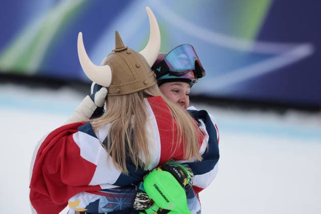 Bianca Bakke Westhoff (NOR) during the Olympic Winter games, Winterspiele,Spiele, Summer games Milano-Cortina 2026, Alpine Skiing Women s Team Combined Slalom on February 10, 2026 at Tofane Alpine Skiing Centre in Cortina D Ampezzo, Italy  Copyright: xLucianoxMariaxBisi IPAxSportx xipa-agency.netx xx IPA_71222761 IPA_Agency_IPA71222761