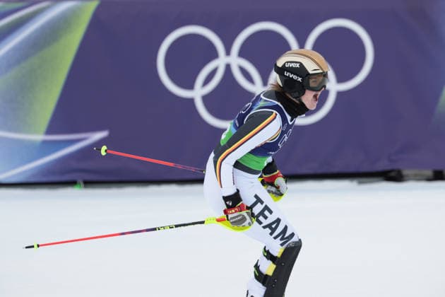 Emma Aicher (GER) during the Olympic Winter games, Winterspiele,Spiele, Summer games Milano-Cortina 2026, Alpine Skiing Women s Team Combined Slalom on February 10, 2026 at Tofane Alpine Skiing Centre in Cortina D Ampezzo, Italy  Copyright: xLucianoxMariaxBisi IPAxSportx xipa-agency.netx xx IPA_71222822 IPA_Agency_IPA71222822