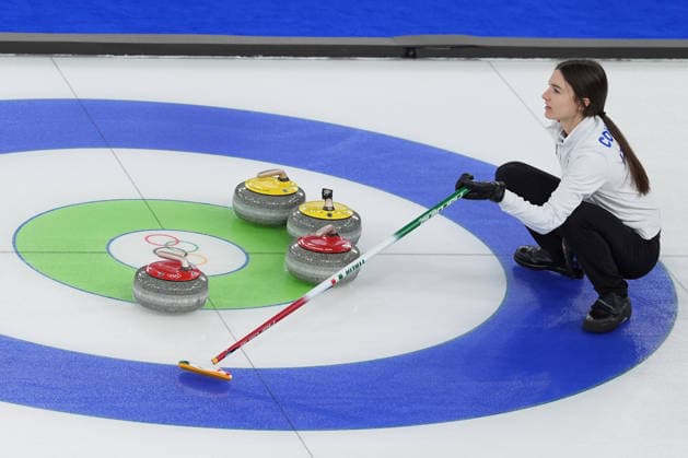 Finale di doppio misto Curling tra Italia e Gran Bretagna per la medaglia di bronzo in occasione delle Olimpiadi Invernali Milano-Cortina 2026 2026 10 Febbraio 2026, Cortina, Italia (Foto Davide Spada LaPresse)  Copyright: xSpada LaPressex