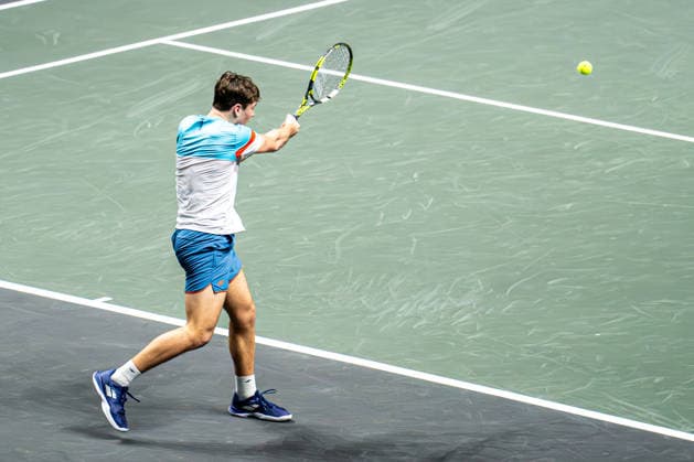2026-02-10 ABN AMRO Open - Day Two ROTTERDAM, NETHERLANDS - FEBRUARY 10: Mees Rottgering competing during Day Two of the ABN AMRO Open at Rotterdam Ahoy on February 10, 2026 in Rotterdam, Netherlands. (Photo by Gabriel Calvino Alonso BSR Agency) Rotterdam Netherlands Content not available for redistribution in The Netherlands directly or indirectly through any third parties. Copyright: xBSRxAgencyx