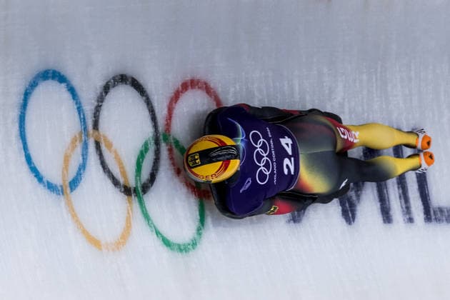 CORTINA, ITALY - FEBRUARY 10: Axel Jungk (Germany) during the Skeleton Men Official Training at the Milano Cortina 2026 Olympics at Cortina Sliding Centre on day 4 of the Milano Cortina 2026 Olympics on February 10, 2026 in Cortina, Italy. Editorial use only. Venezia Italy Copyright: xSteffiexWunderlx