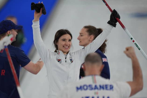 Finale di doppio misto Curling tra Italia e Gran Bretagna per la medaglia di bronzo in occasione delle Olimpiadi Invernali Milano-Cortina 2026 2026 10 Febbraio 2026, Cortina, Italia (Foto Davide Spada LaPresse)  Copyright: xSpada LaPressex