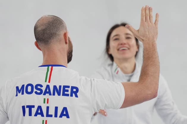 Finale di doppio misto Curling tra Italia e Gran Bretagna per la medaglia di bronzo in occasione delle Olimpiadi Invernali Milano-Cortina 2026 2026 10 Febbraio 2026, Cortina, Italia (Foto Davide Spada LaPresse)  Copyright: xSpada LaPressex