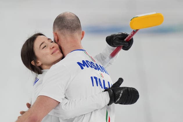 Finale di doppio misto Curling tra Italia e Gran Bretagna per la medaglia di bronzo in occasione delle Olimpiadi Invernali Milano-Cortina 2026 2026 10 Febbraio 2026, Cortina, Italia (Foto Davide Spada LaPresse)  Copyright: xSpada LaPressex