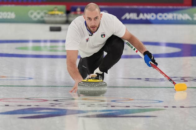 Finale di doppio misto Curling tra Italia e Gran Bretagna per la medaglia di bronzo in occasione delle Olimpiadi Invernali Milano-Cortina 2026 2026 10 Febbraio 2026, Cortina, Italia (Foto Davide Spada LaPresse)  Copyright: xSpada LaPressex