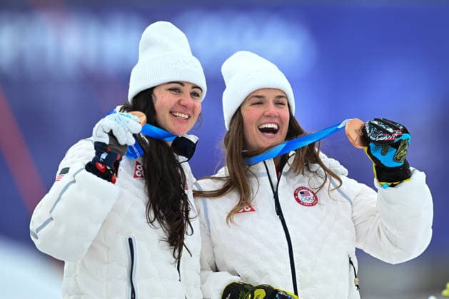 February 10, 2026, Cortina, Veneto, Italy: Jacqueline Wiles Paula Moltzan from Stati Uniti dÃ¢â‚¬â ¢America during the Winter Olympic Games, Olympische Spiele, Olympia, OS Milano Cortina 2026, in Tofane Alpine Skiing Centre , on February 10 2026, in Cortina, Italy Olympics 2026: Milano Cortina: Alpine Skiing: Women S  - ZUMAm345 20260210_oly_m345_064 Copyright: xFedericoxManonix