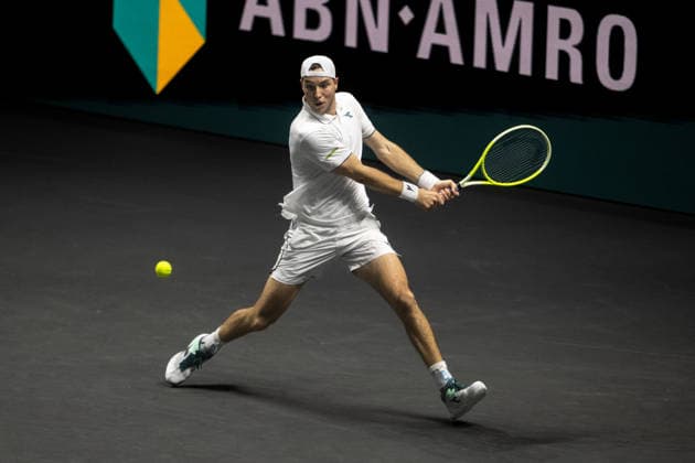 ROTTERDAM, NETHERLANDS - FEBRUARY 10: Jan-Lennard Struff of Germany in action against Hugo Grenier of France on Day 2 of the ABN AMRO Open at Rotterdam Ahoy on February 10, 2026 in Rotterdam, Netherlands. (Photo by Andy Astfalck) Netherlands Copyright: xAndyxAstfalckx