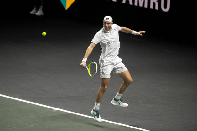 ROTTERDAM, NETHERLANDS - FEBRUARY 10: Jan-Lennard Struff of Germany in action against Hugo Grenier of France on Day 2 of the ABN AMRO Open at Rotterdam Ahoy on February 10, 2026 in Rotterdam, Netherlands. (Photo by Andy Astfalck) Netherlands Copyright: xAndyxAstfalckx