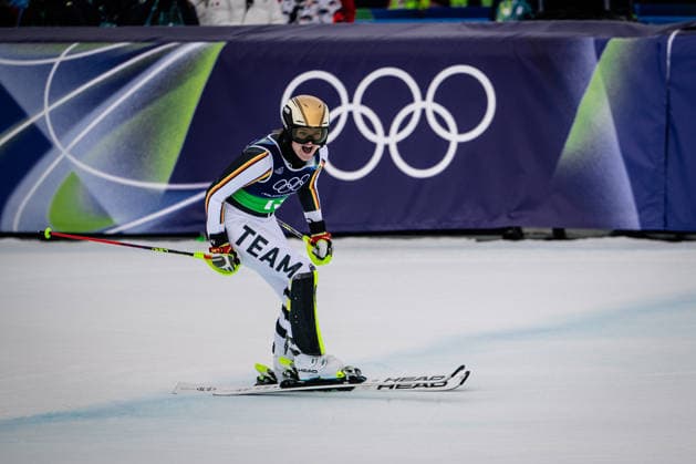 Emma Aicher of Germany celebrate after winning the silver medal., Women’s Alpine Team Combination, Slalom, Milano Cortina 2026 Olympic Games, Olympische Spiele, Olympia, OS 10-02-2026 *** Emma Aicher of Germany celebrate after winning the silver medal , Womens Alpine Team Combination, Slalom, Milano Cortina 2026 Olympic Games 10 02 2026 Copyright: HMBxMedia MarcxNiemeyer