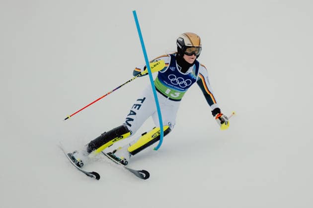 OLYMPICS - Winter Olympic Games, Olympische Spiele, Olympia, OS Milano Cortina 2026 CORTINA D AMPEZZO,ITALY,10.FEB.26 - OLYMPICS, ALPINE SKIING - Winter Olympic Games Milano Cortina 2026, team combined, slalom, women. Image shows Emma Aicher (GER).  GEPAxpictures xAlexanderxSolc