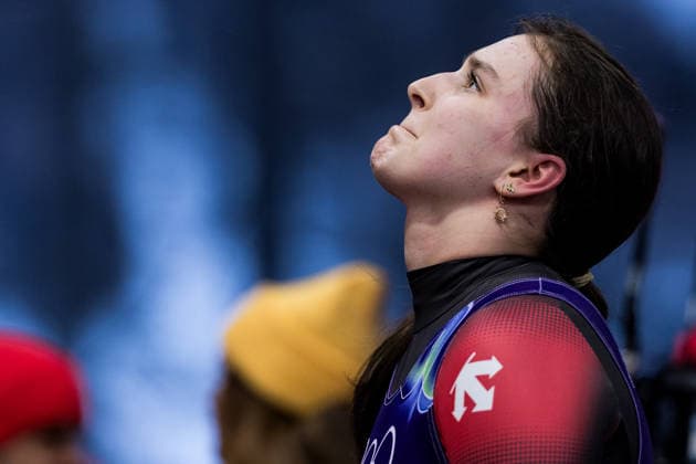 CORTINA, ITALY - FEBRUARY 10: Merle Malou Fraebel (Germany) cries, frustrated during the Luge Women s Singles at the Milano Cortina 2026 Olympics at Cortina Sliding Centre on day 4 of the Milano Cortina 2026 Olympics on February 10, 2026 in Cortina, Italy. Editorial use only. Venezia Italy Copyright: xSteffiexWunderlx
