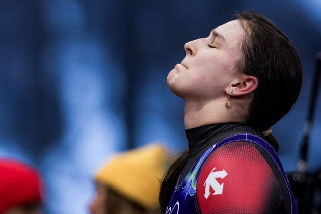 CORTINA, ITALY - FEBRUARY 10: Merle Malou Fraebel (Germany) cries, frustrated during the Luge Women s Singles at the Milano Cortina 2026 Olympics at Cortina Sliding Centre on day 4 of the Milano Cortina 2026 Olympics on February 10, 2026 in Cortina, Italy. Editorial use only. Venezia Italy Copyright: xSteffiexWunderlx