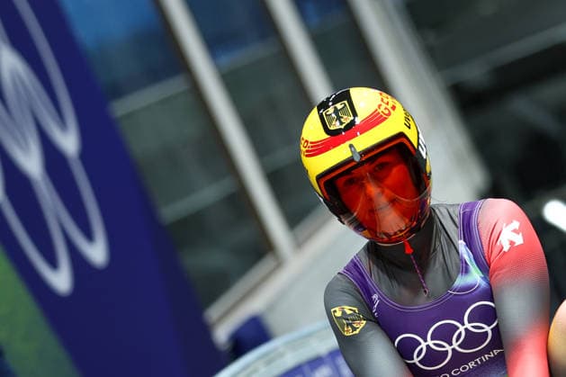 Olympische Winterspiele Milano Cortina 2026 Rennrodeln Einsitzer Frauen am 10.02.2026 im Cortina Sliding Centre in Cortina d™Ampezzo Julia Taubitz ( Deutschland ) *** Olympic Winter Games Milano Cortina 2026 Luge Single Seater Women on 10 02 2026 at the Cortina Sliding Center in Cortina d™Ampezzo Julia Taubitz Germany xMSx