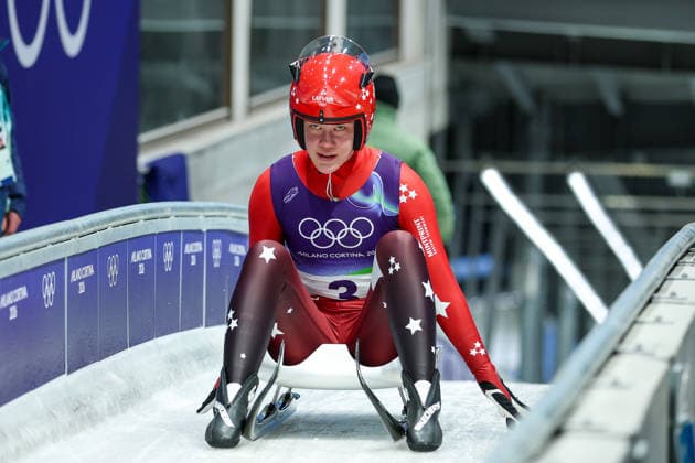 Olympische Winterspiele Milano Cortina 2026 Rennrodeln Einsitzer Frauen am 10.02.2026 im Cortina Sliding Centre in Cortina d™Ampezzo Elina Bota ( Lettland ) *** Olympic Winter Games Milano Cortina 2026 Luge Single Seater Women on 10 02 2026 at the Cortina Sliding Center in Cortina d™Ampezzo Elina Bota Latvia xMSx