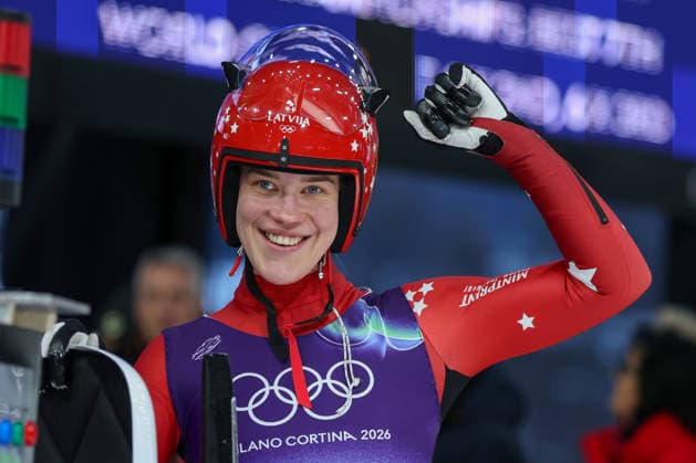 Olympische Winterspiele Milano Cortina 2026 Rennrodeln Einsitzer Frauen am 10.02.2026 im Cortina Sliding Centre in Cortina d™Ampezzo Elina Bota ( Lettland ) *** Olympic Winter Games Milano Cortina 2026 Luge Single Seater Women on 10 02 2026 at the Cortina Sliding Center in Cortina d™Ampezzo Elina Bota Latvia xMSx