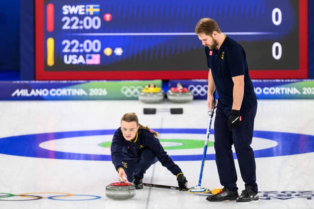 260210 Isabella Wrana and Rasmus Wrana of Sweden compete in the mixed doubles curling final match during day 4 of the 2026 Winter Olympics on February 10, 2026 in Cortina. Photo: Jon Olav Nesvold BILDBYRAN COP 217 JM0787 bbeng curling Olympic Games, Olympische Spiele, Olympia, OS olympics winter olympics os ol olympiska spel vinter-os olympiske leker milano cortina 2026 milan cortina 2026 milano cortina 2026 olympic games milano cortina 2026 winter olympic games milano cortina-os milano cortina-ol vinter-ol final sverige sweden usa united states *** 260210 Isabella Wrana and Rasmus Wrana of Sweden compete in the mixed doubles curling final match during day 4 of the 2026 Winter Olympics on February 10, 2026 in Cortina Photo Jon Olav Nesvold BILDBYRAN COP 217 JM0787 bbeng curling olympic games olympics winter olympics os ol olympiska spel vinter os olympiske leker milano cortina 2026 milan cortina 2026 milano cortina 2026 olympic games milano cortina 2026 winter olympic games milano cortina os milano cortina ol vinter ol final sverige sweden usa united states  Copyright: JONxOLAVxNESVOLD BB260210JE089