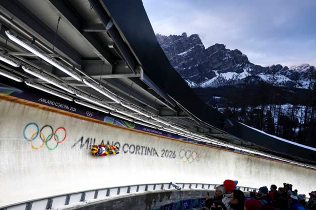OLYMPICS - Winter Olympic Games, Olympische Spiele, Olympia, OS Milano Cortina 2026 CORTINA D AMPEZZO,ITALY,10.FEB.26 - OLYMPICS, LUGE - Winter Olympic Games Milano Cortina 2026, women, singles, run 3 and 4. Image shows Julia Taubitz (GER).  GEPAxpictures xMaticxKlansek