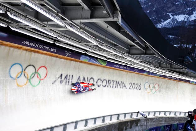 OLYMPICS - Winter Olympic Games, Olympische Spiele, Olympia, OS Milano Cortina 2026 CORTINA D AMPEZZO,ITALY,10.FEB.26 - OLYMPICS, LUGE - Winter Olympic Games Milano Cortina 2026, women, singles, run 3 and 4. Image shows Ashley Farquharson (USA).  GEPAxpictures xMaticxKlansek
