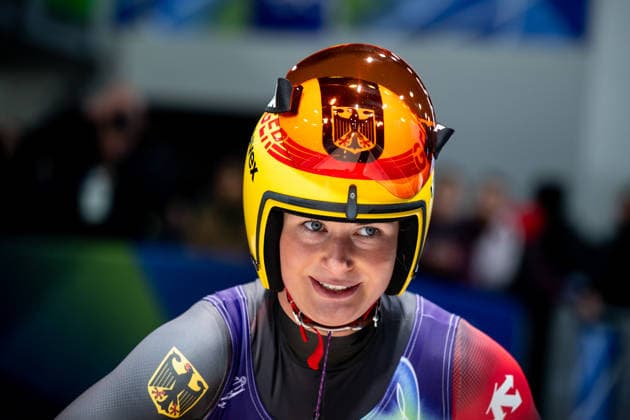 TAUBITZ Julia (Deutschland) im Ziel, ITA, Olympische Spiele Milano Cortina 2026, Olympia, Rodeln Frauen Einzel, 10.02.2026 ITA, Olympische Spiele Milano Cortina 2026, Olympia, Rodeln Frauen Einzel, 10.02.2026 Cortina d Ampezzo *** TAUBITZ Julia Germany at the finish, ITA, Olympic Games Milano Cortina 2026, Olympia, Luge Women Individual, 10 02 2026 ITA, Olympic Games Milano Cortina 2026, Olympia, Luge Women Individual, 10 02 2026 Cortina d Ampezzo Copyright: xEibner-Pressefoto Memmlerx EP_MMR